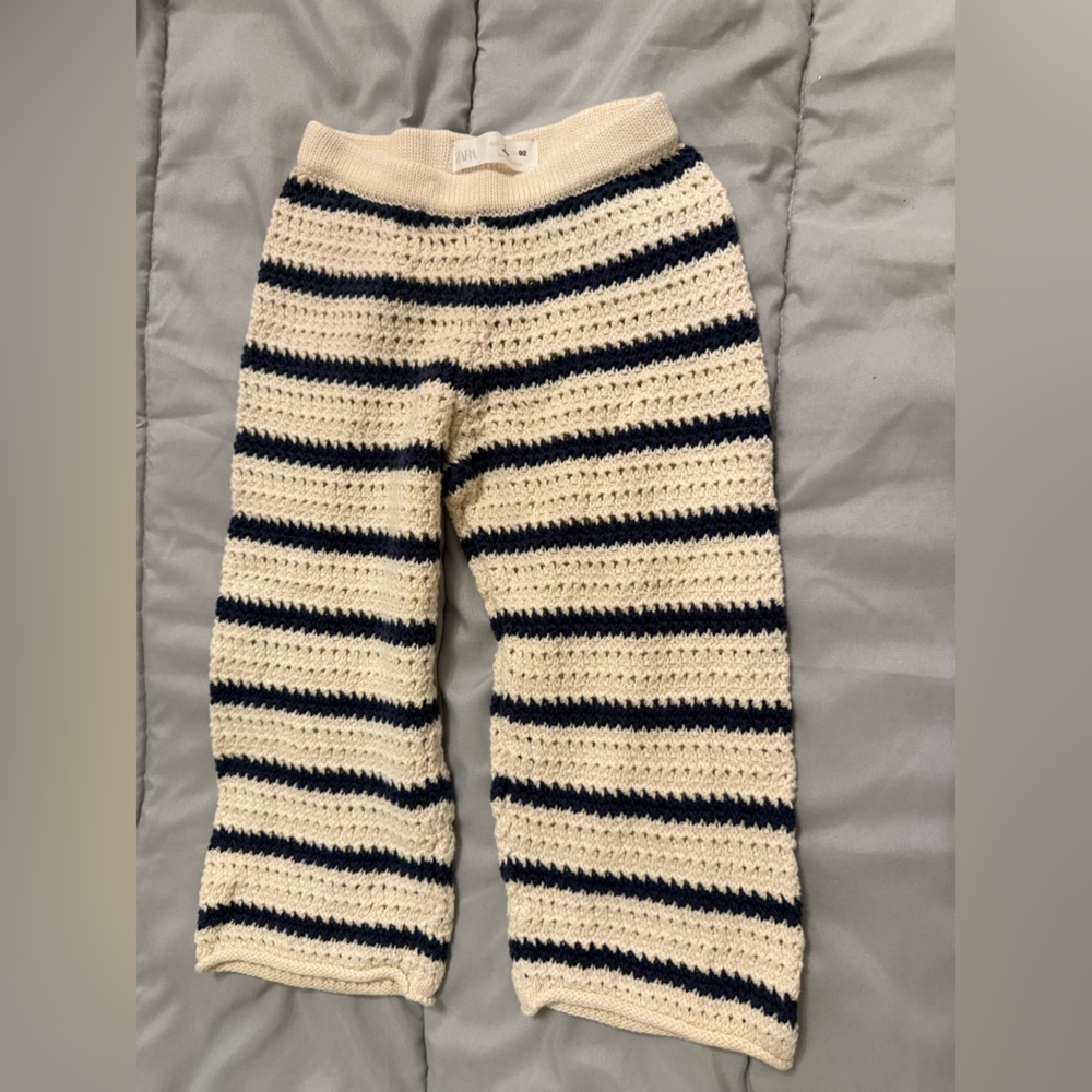 Zara Striped crochet pant